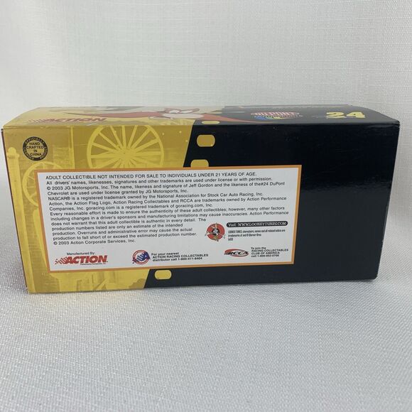 1:24 Action 2003 #24 Dupont Looney Tunes Bugs Bunny Monte Carlo Jeff Gordon Sam - Picture 9 of 9
